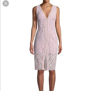 BEAUTIFUL Bardot pink lace dress - worn once!